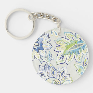 Bohemian Blue Flower Sleutelhanger