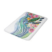 Bohemian Blue Waves Happy Turtle Waterverf Badmat (Gekanteld)