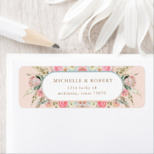 Bohemian Blush Bloemen Retouradres Label