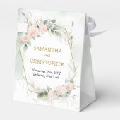 Bohemian Blush rozen eucalyptus gouden bruiloft Bedankdoosjes (Achterkant)