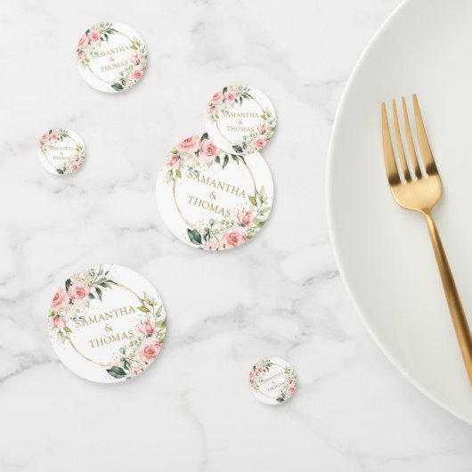 Bohemian Blush rozen eucalyptus gouden bruiloft Confetti (Groep)