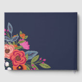 Bohemian Boeket - Navy Blue - Bruiloft Gastenboek (Achterkant)