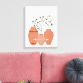 Bohemian Boho Art Abstracte stretched canvas Print (Insitu (Woonkamer))