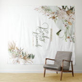 Bohemian Boho Baby Brunch Decor Backdrop Wandkleed (In Situ (horizontaal))