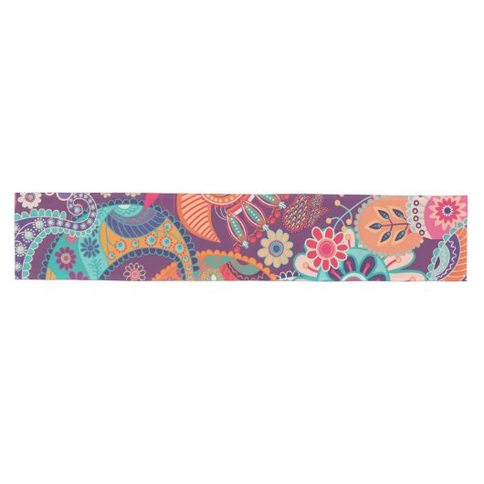 Bohemian Boho MOD Hippy Chic Flower Pattern Medium Tafelloper (Horizontaal)