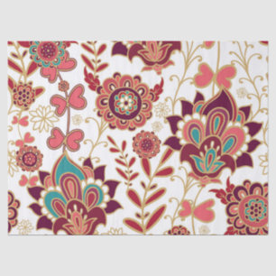Bohemian Boho MOD Hippy Chic Flower Pattern Tissuepapier