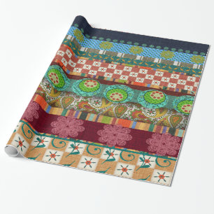 Bohemian Boho MOD Hippy Chic Pattern Cadeaupapier