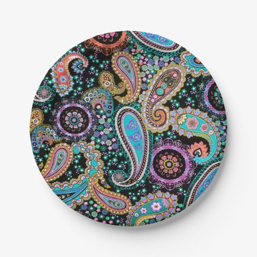 Bohemian Boho MOD Pattern Papieren Bordje (Voorkant)
