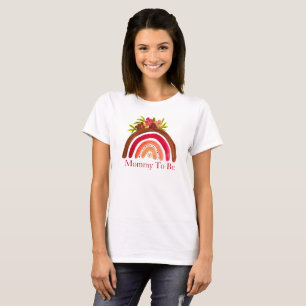 Bohemian Boho Regenboog Baby shower Aardse Schatti T-shirt