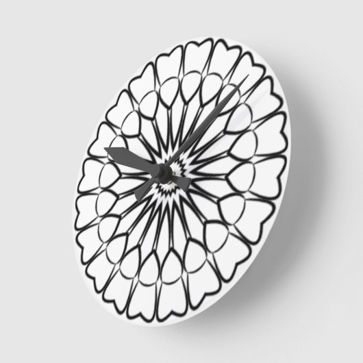 Bohemian boho romantisch Mandala Floral Round Pill Ronde Klok (Hoek)