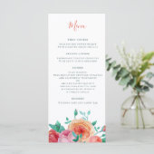 Bohemian Bold Floral Mariage Menu (Debout devant)