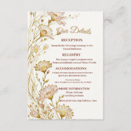 Bohemian, botanical style Enclosure Informatiekaartje