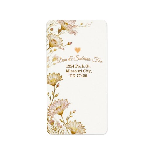 Bohemian, botanical style  etiket (Voorkant)