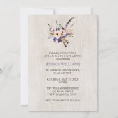 Bohemian Bouquet Graduation Invitations Kaart (Achterkant)