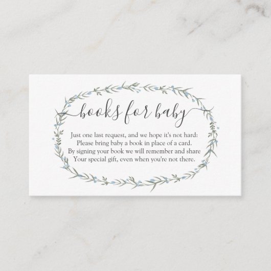 Bohemian Boy Book in lieu, boeken voor baby insert Informatiekaartje (Voorkant)