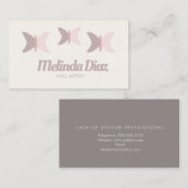 Bohemian Butterflies Beauty Eyelashes Salon Visitekaartje (Voorkant / Achterkant)