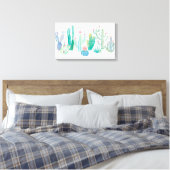 Bohemian Cactus Canvas Afdruk (Insitu (Slaapkamer))