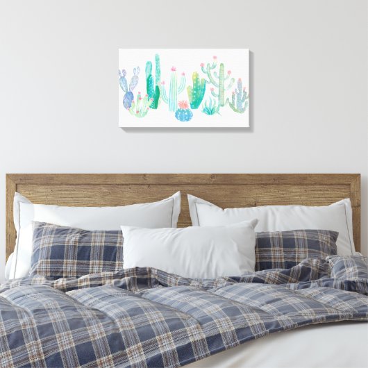 Bohemian Cactus Canvas Afdruk (Insitu (Slaapkamer))