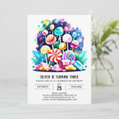 Bohemian Candyland Printable Verjaardag Kaart (Staand voorkant)