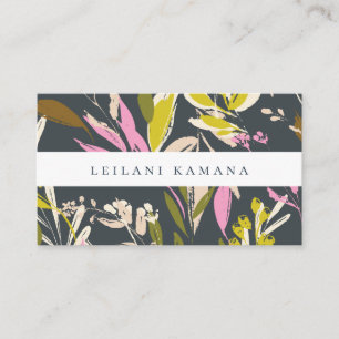 Bohemian Chic Foliage Pattern Visitekaartje