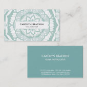 Bohemian Chic Henna Mehendi Mandala Pattern Visitekaartje (Voorkant / Achterkant)