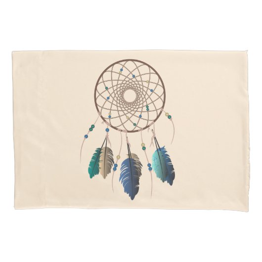 Bohemian Chic Tribal Dream Catcher Native Kussensloop (Voorkant)