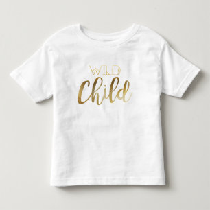 Bohemian Chic Wild Child Tribale Gold Foil Kinder Shirts