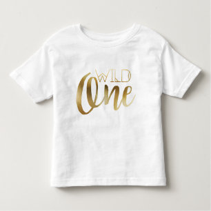 Bohemian Chic Wild One   Tribal Gold Foil Kinder Shirts