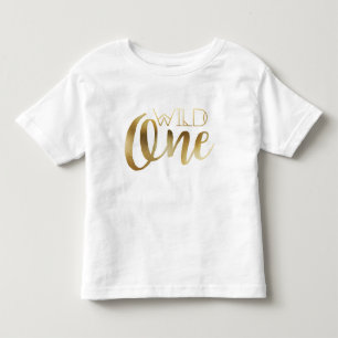 Bohemian Chic Wild One Tribale Gold Foil Kinder Shirts