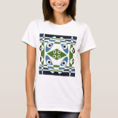 Bohemian Chintz 1 Blue Green T shirt (Voorkant)