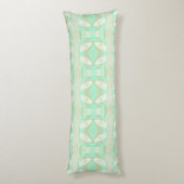 Bohemian Chintz 23 Pastel Mint Spearmint Olive Lichaamskussen (Achterkant (Verticaal))