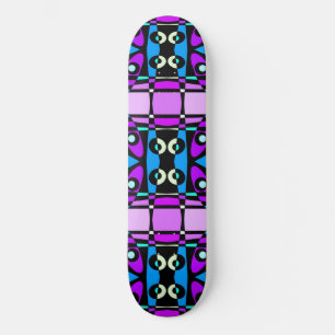 Bohemian Chintz 48 Paarse Blauw Zwart Skateboard