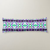 Bohemian Chintz 5 Indigo Turquoise Lichaamskussen (Achterkant)