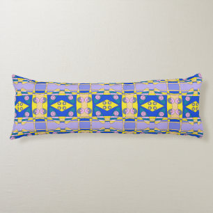 Bohemian Chintz 75 geel roze blauw Lichaamskussen