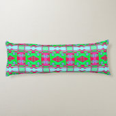Bohemian Chintz 93 Groen Rood Roze Periwinkle Lichaamskussen (Achterkant)