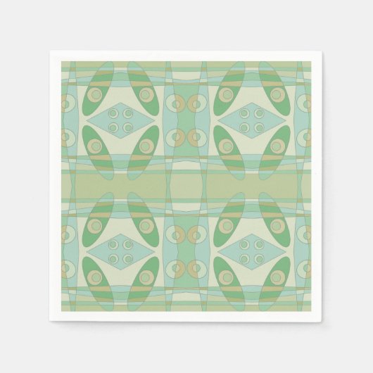 Bohemian Chintz New Green Olive Servet (Voorkant)