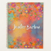 Bohemian colourful floral whimsical Planner (Devant)