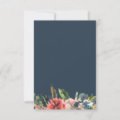 Bohemian Coral Floral Lijst Save the Date Aankondiging (Achterkant)
