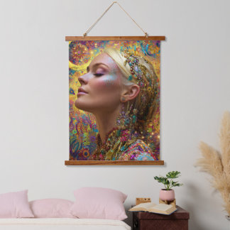 Bohemian Cosmic Goddess Art Tapestry Hangend Wandkleed