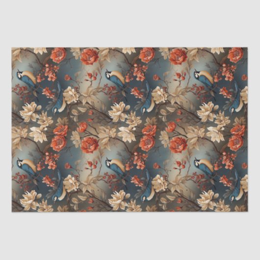 Bohemian Craft Retro  Vogels Tissuepapier (Voorkant)