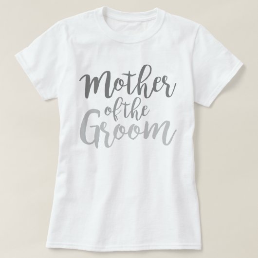 Bohemian Cursive Moeder van de bruidegom Trouwtop T-shirt (Design voorkant)