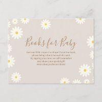 Bohemian Daisy Floral Books voor Baby Briefkaart