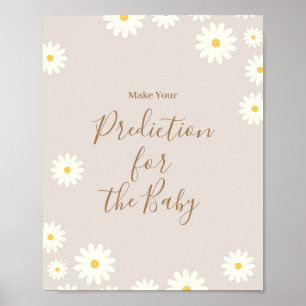 Bohemian Daisy Floral Predications for baby Poster