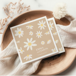 Bohemian Daisy Flower Napkins Servet