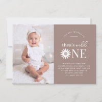 Bohemian Daisy Landscape Foto Birthday Uitnodiging