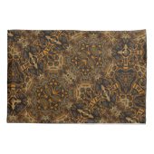 Bohemian Dark Brown Pattern Kussensloop (Achterkant)