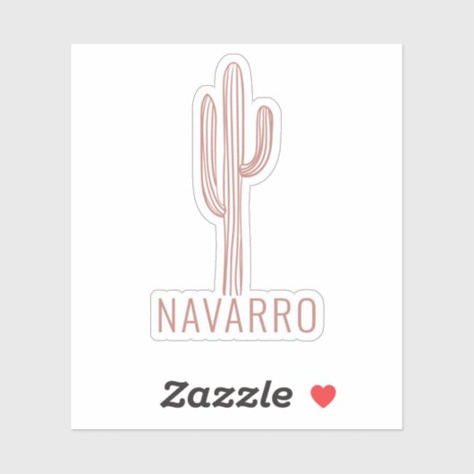 Bohemian Desert Cactus Sticker (Vel)