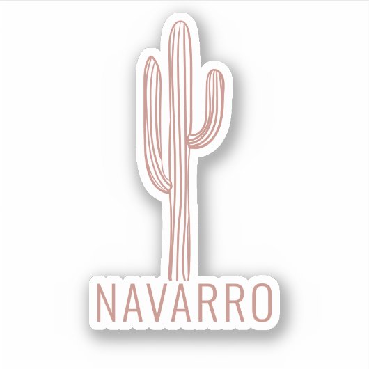 Bohemian Desert Cactus Sticker (Voorkant)