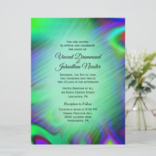 Bohemian Design Wedding Invitations Kaart (Staand voorkant)