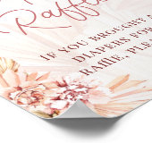 Bohemian Diaper Raffle Boho Baby shower Sprinkle Poster (Hoek)